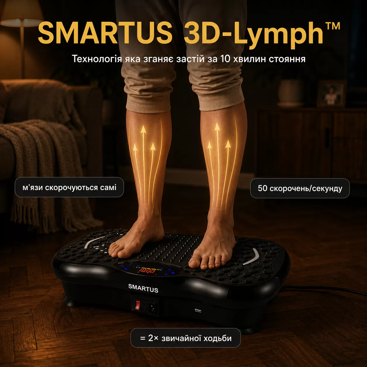 SMARTUS 3D-Lymph™ — технологія яка зганяє застій за 10 хвилин стояння